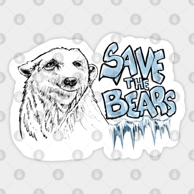 Save The Arctic Bears Sticker by Shawnsonart